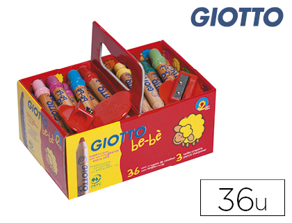 36 lápices de colores Giotto Super Bebé School Pack + 3 sacapuntas